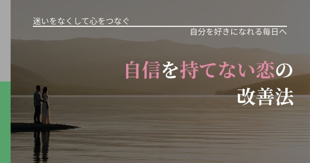 【曖昧な関係の悩み】自信を持てない恋の改善法｜自己否定を和らげる発想_アイキャッチ