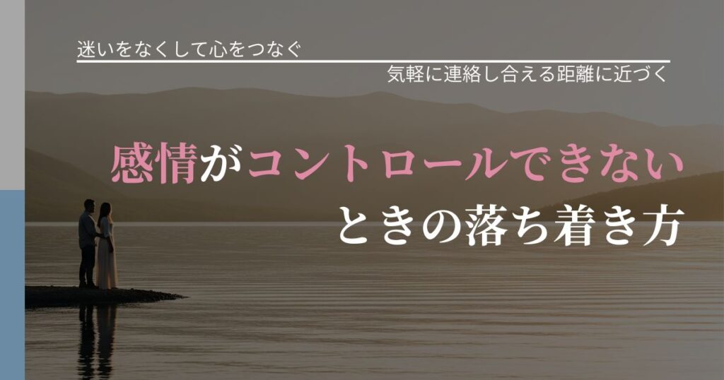 【曖昧な関係の悩み】感情がコントロールできないときの落ち着き方｜沈黙期間の心構え_アイキャッチ