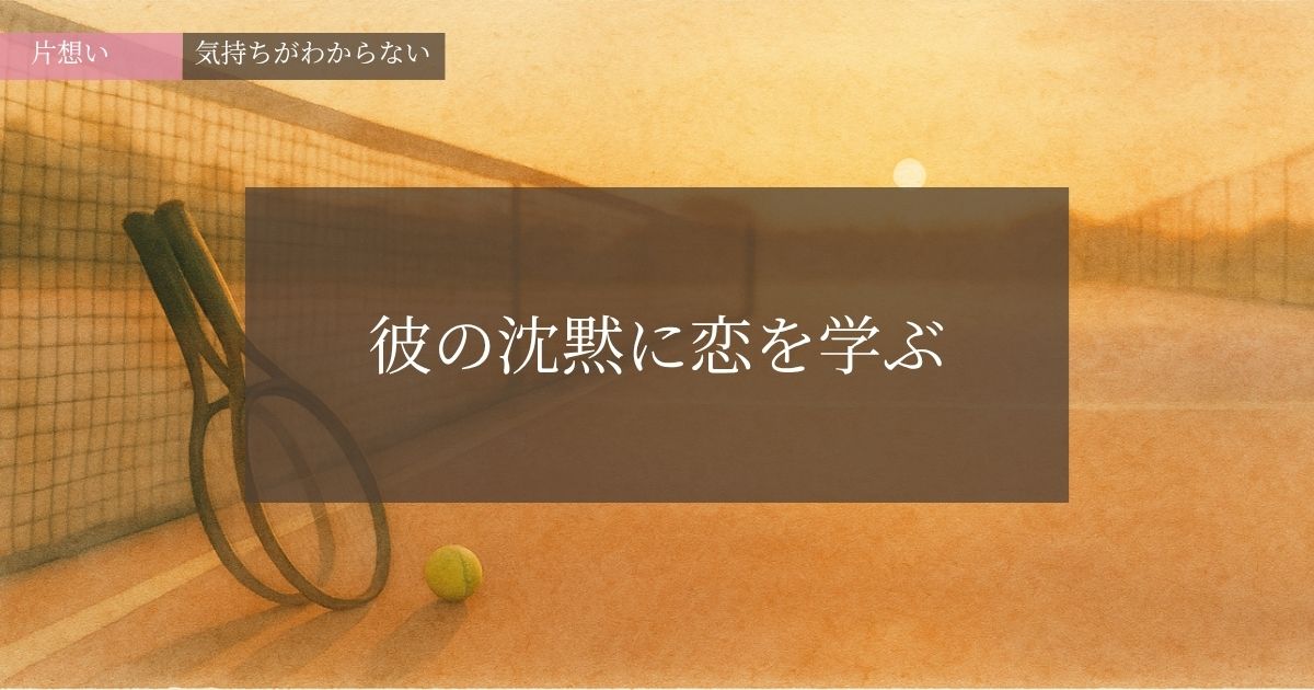 彼の沈黙に恋を学ぶ─気持ちがわからない悩み─